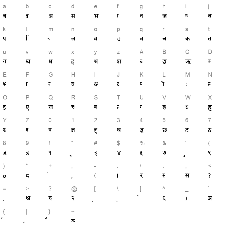 AMAA NETWORK CONSULTANT Regular Character Map
