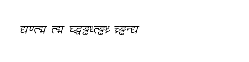 Preview of DV TTYogeshEN Italic