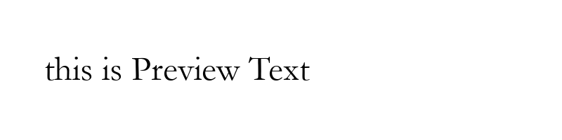 Preview of Garamond Regular
